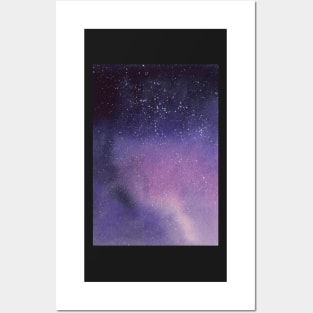 Galaxy in purple and violet Posters and Art